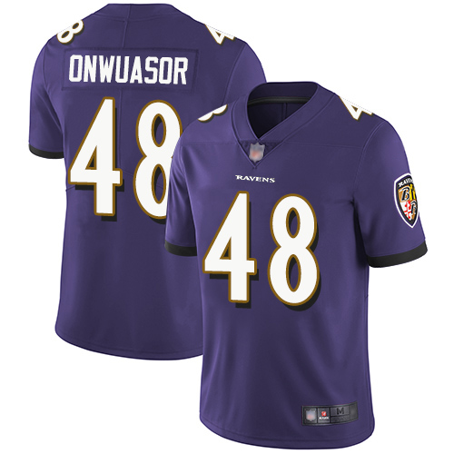 Baltimore Ravens Limited Purple Men Patrick Onwuasor Home Jersey NFL Football 48 Vapor Untouchable